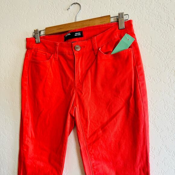 BDC | Frazier mid rise bright coral crops - Picture 2 of 5